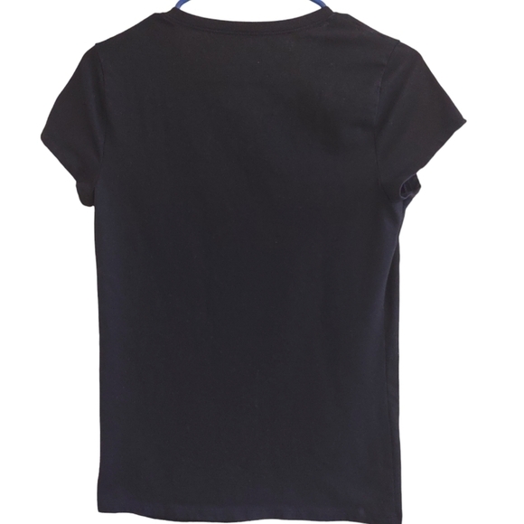 No Boundaries Black Scoop Neck Top Junior's Large - Picture 4 of 8